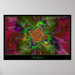 Rainforest poster - grüne Grenze