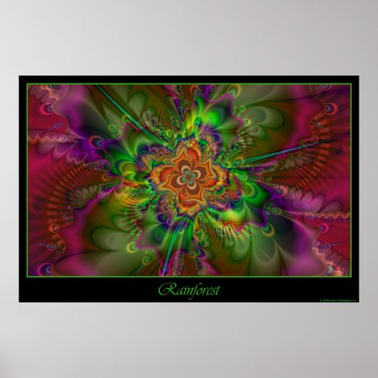 Rainforest poster - grüne Grenze (Vorne)