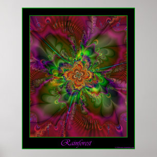 Rainforest poster - grüne Grenze