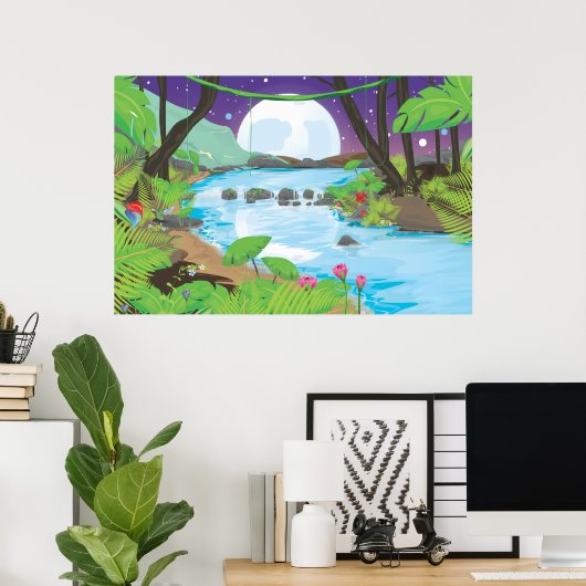 Rainforest River Poster (Heimbüro)