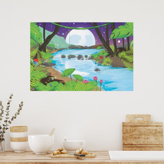 Rainforest River Poster (Küche)