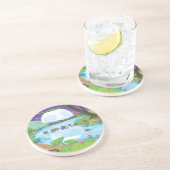 Rainforest River Sandstein Untersetzer (Seite)