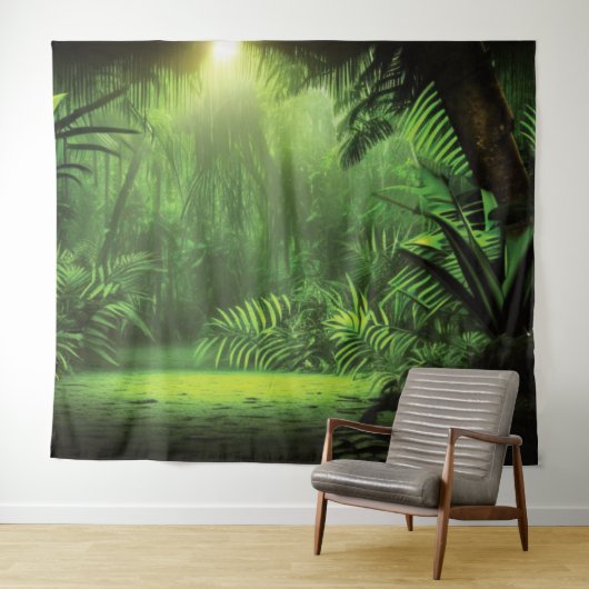 Rainforest Tapestry Wandteppich (Beispiel (Horizontal))
