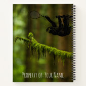 Rainforest Tennis Sloth Notizblock (Rückseite)