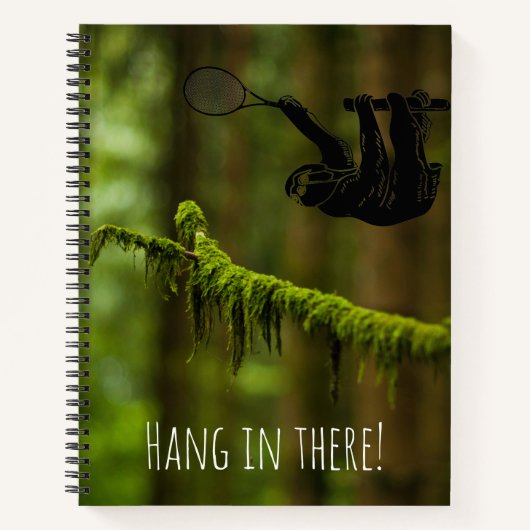 Rainforest Tennis Sloth Notizblock (Vorderseite)