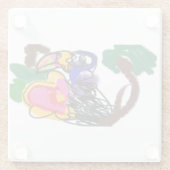 Rainforest toucan A JOY Glasuntersetzer (Rückseite)