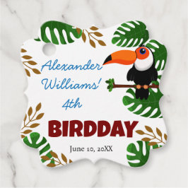 Rainforest Toucan Bird Chidrenl's Geburtstagsparty Geschenkanhänger
