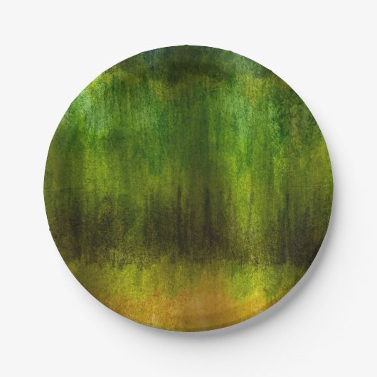 Rainforest Watercolor Art Pappteller (Vorderseite)
