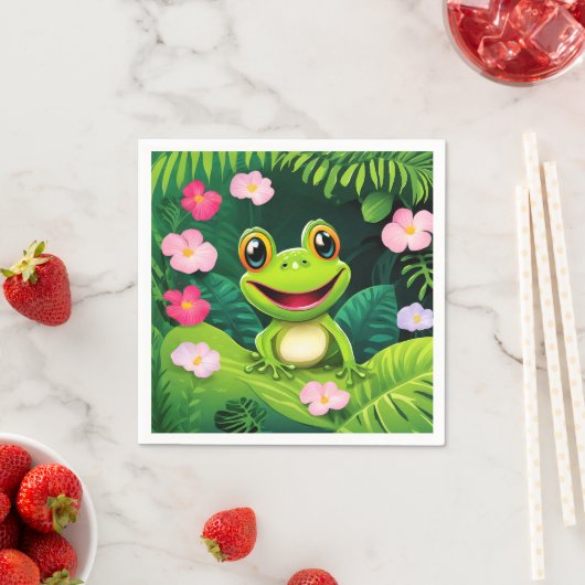 Rainforest Wildlife Frosch Serviette (Beispiel)