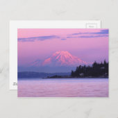 Rainier bei Sunset, Washington Staat. Postkarte (Vorne/Hinten)
