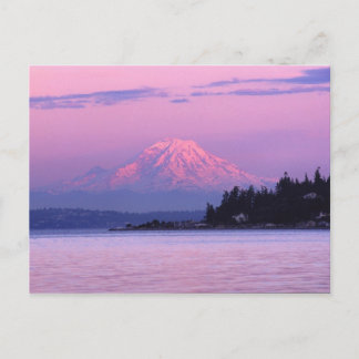 Rainier bei Sunset, Washington Staat. Postkarte