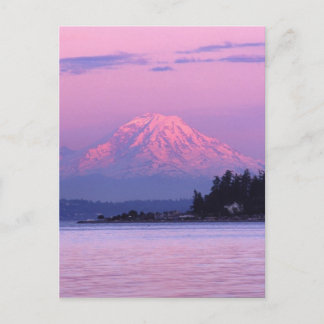 Rainier bei Sunset, Washington Staat. Postkarte
