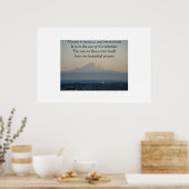 Rainier-Foto mit einem Gedicht Poster (Küche)