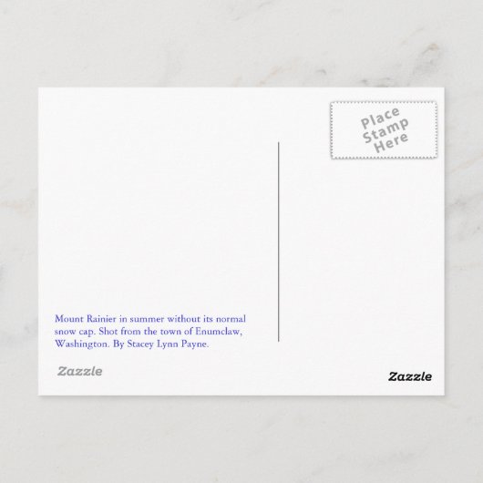 Rainier im Sommer Postkarte (Rückseite)