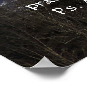 Rainier im Winter Druck mit Schrift Verse Poster (Ecke)