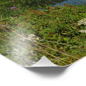 Rainier Lake Reflektion mit Wildblumen Fotodruck (Ecke)