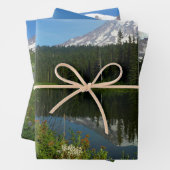 Rainier Lake Reflektion mit Wildblumen Geschenkpapier Set (Beispiel)
