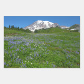 Rainier Lake Reflektion mit Wildblumen Geschenkpapier Set (Vorderseite 3)