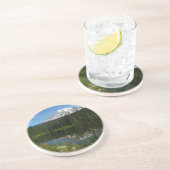 Rainier Lake Reflektion mit Wildblumen Getränkeuntersetzer (Seite)