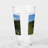 Rainier Lake Reflektion mit Wildblumen Glas (Links)
