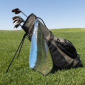 Rainier Lake Reflektion mit Wildblumen Golfhandtuch (Gras)