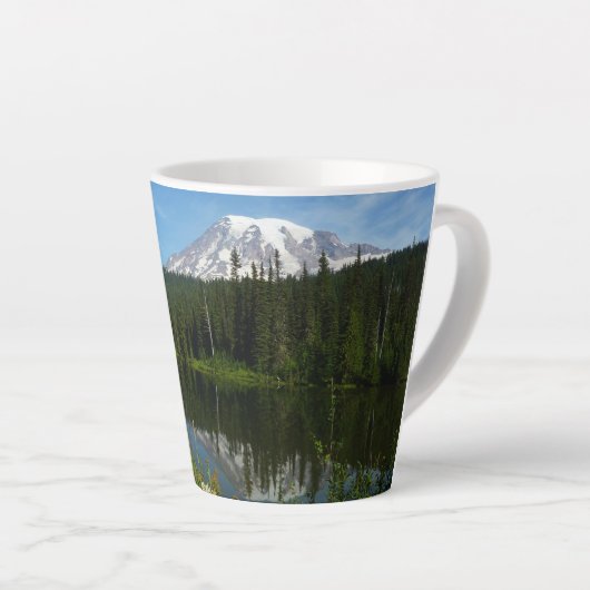 Rainier Lake Reflektion mit Wildblumen Milchtasse (Rechte Ecke)