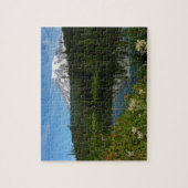 Rainier Lake Reflektion mit Wildblumen Puzzle (Vertikal)