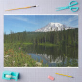 Rainier Lake Reflektion mit Wildblumen Seidenpapier (Basteln)