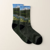 Rainier Lake Reflektion mit Wildblumen Socken (Paar)