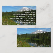 Rainier Lake Reflektion mit Wildblumen Visitenkarte (Vorne/Hinten)