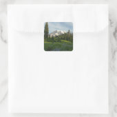Rainier Morning Light Quadratischer Aufkleber (Tasche)