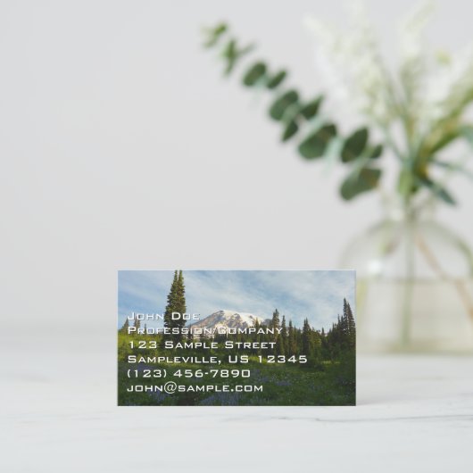 Rainier Morning Light Visitenkarte (Stehend Vorderseite)