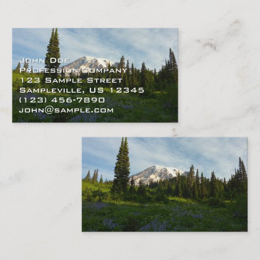 Rainier Morning Light Visitenkarte (Vorne/Hinten)