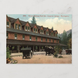 Rainier National Park Inn, Longmire, Vintage Ansic Postkarte