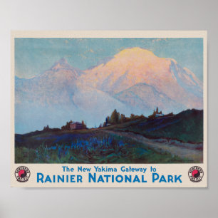 Rainier National Park Vintage Plakat 1920er Jahre
