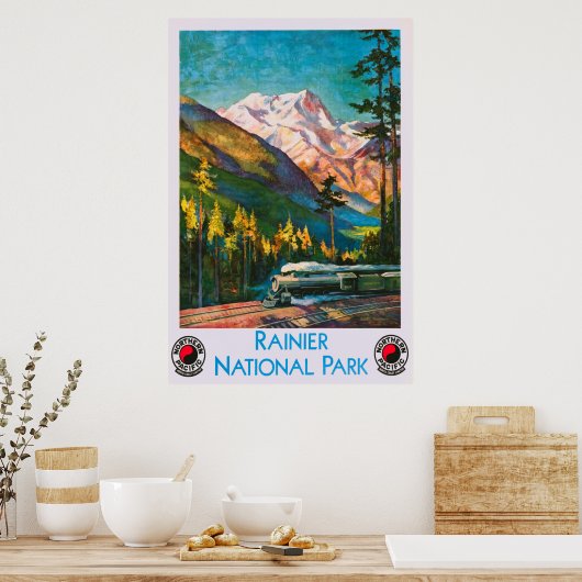 Rainier National Park Vintage Poster (Küche)
