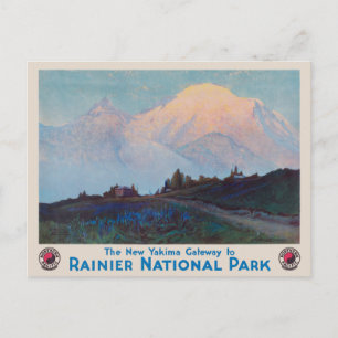 Rainier National Park Vintage Poster der 20er Jahr Postkarte