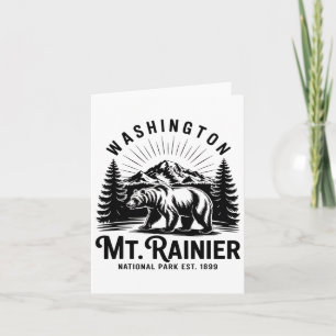 Rainier National Park Washington Pnw Vintag m Karte