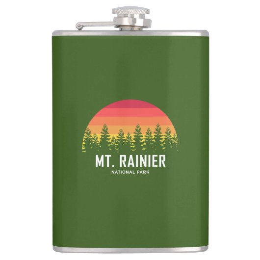 Rainier-Nationalpark Flachmann (Vorderseite)