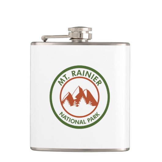 Rainier-Nationalpark Flachmann (Vorderseite)