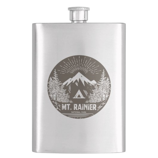 Rainier-Nationalpark Flachmann (Vorderseite)