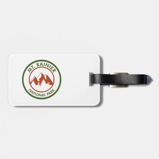 Rainier-Nationalpark Gepäckanhänger (Rückseite horizontal)