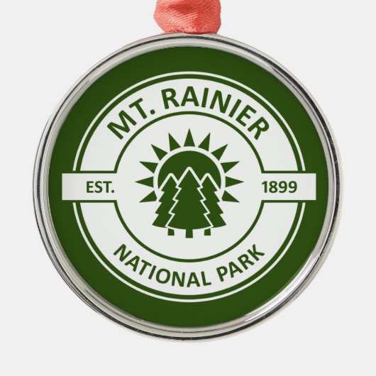 Rainier-Nationalpark Ornament Aus Metall (Vorne)