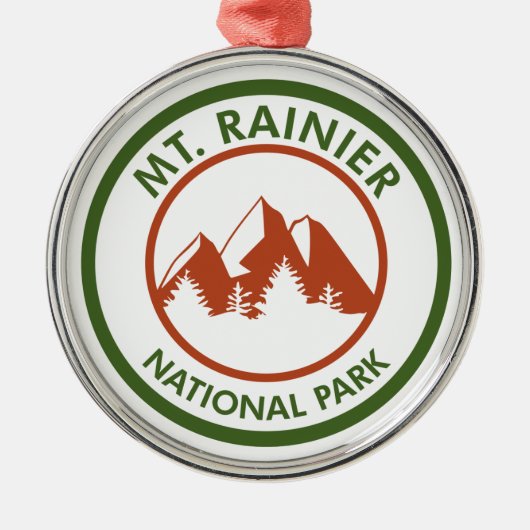 Rainier-Nationalpark Ornament Aus Metall (Vorne)
