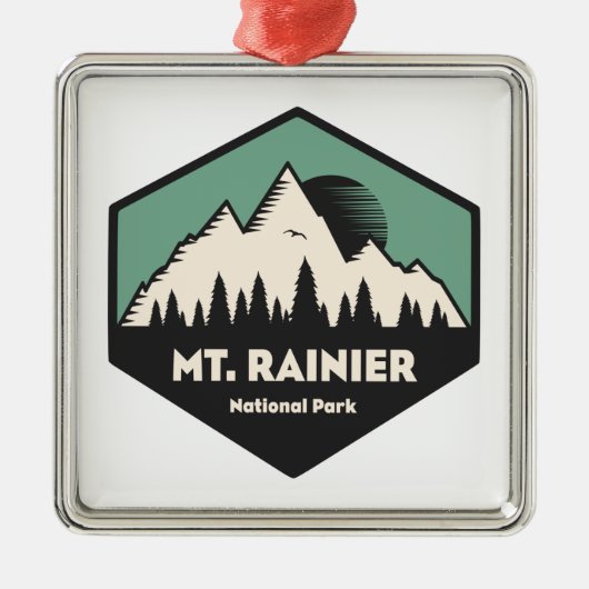 Rainier-Nationalpark Ornament Aus Metall (Vorne)