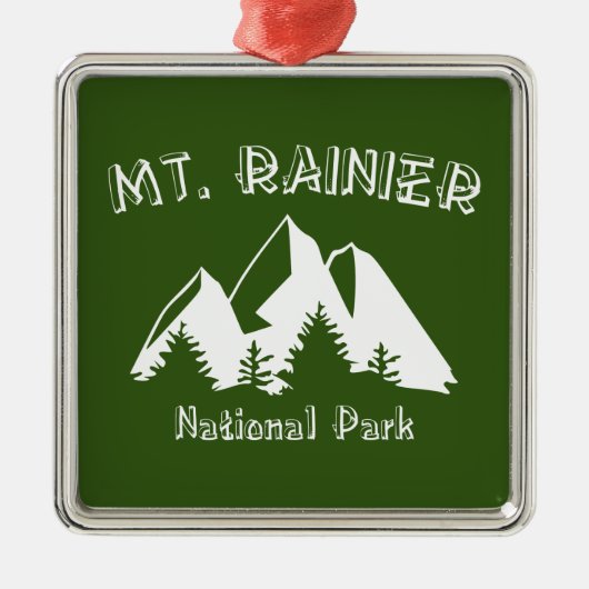 Rainier-Nationalpark Ornament Aus Metall (Vorne)