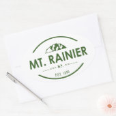 Rainier-Nationalpark Ovaler Aufkleber (Umschlag)