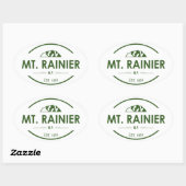 Rainier-Nationalpark Ovaler Aufkleber (Blatt)