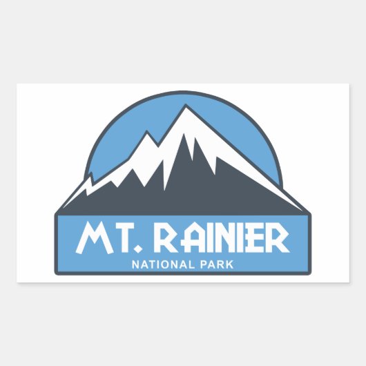 Rainier-Nationalpark Rechteckiger Aufkleber (Vorderseite)