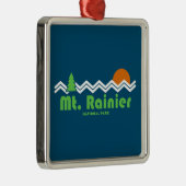Rainier Nationalpark Retro Ornament Aus Metall (Rechts)